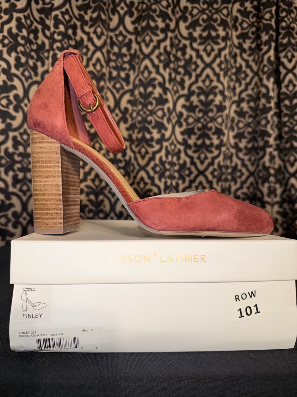 Gibson Latimer Finley Suede Block Heel Pump - Rose